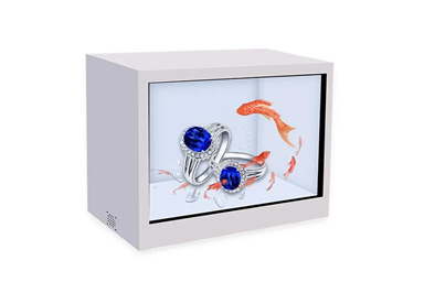 3D transparent display cabinet
